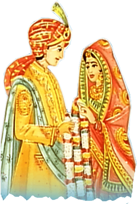 Traditional_ Hindu_ Wedding_ Ceremony_ Illustration PNG