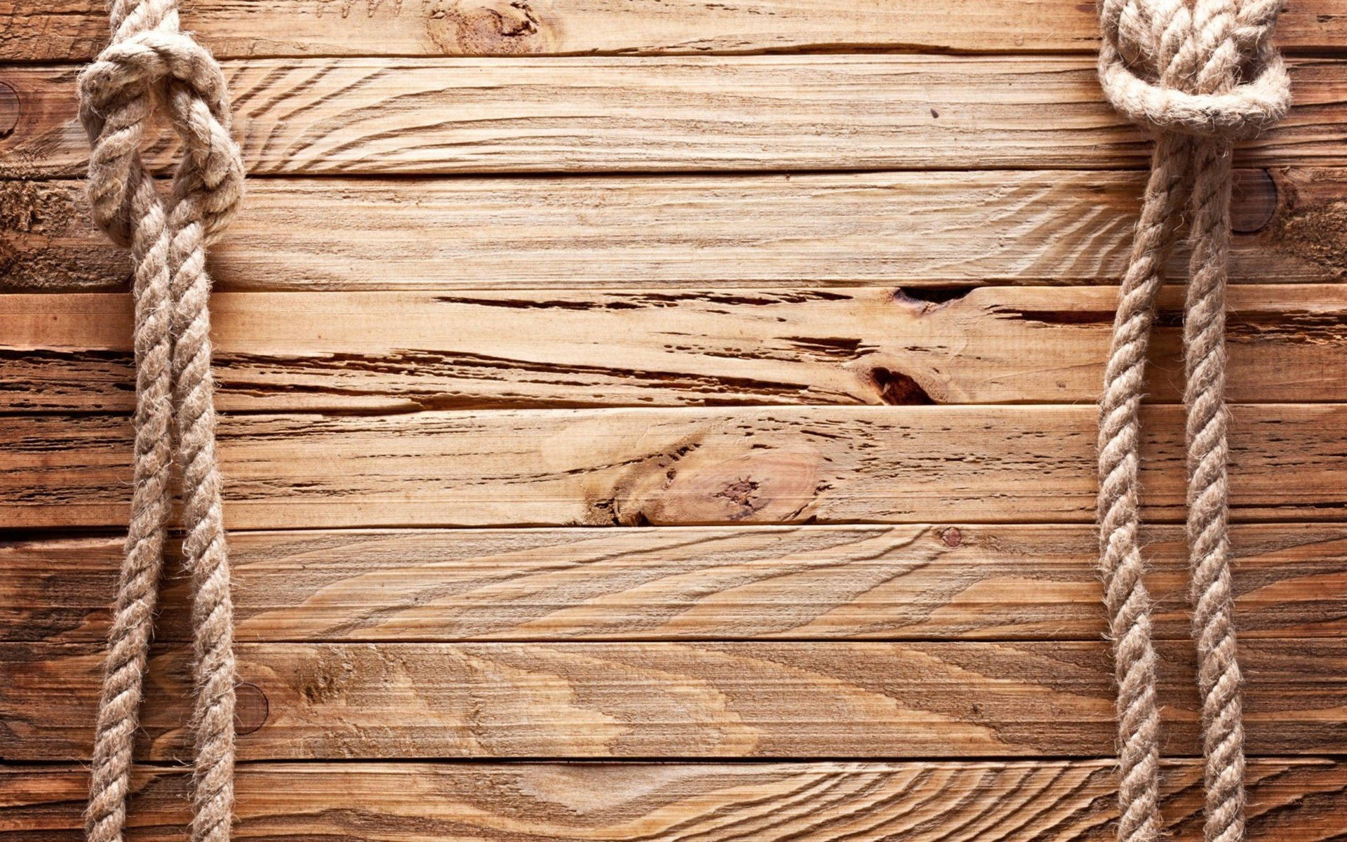 Træ Tekstur Med Reb Wallpaper