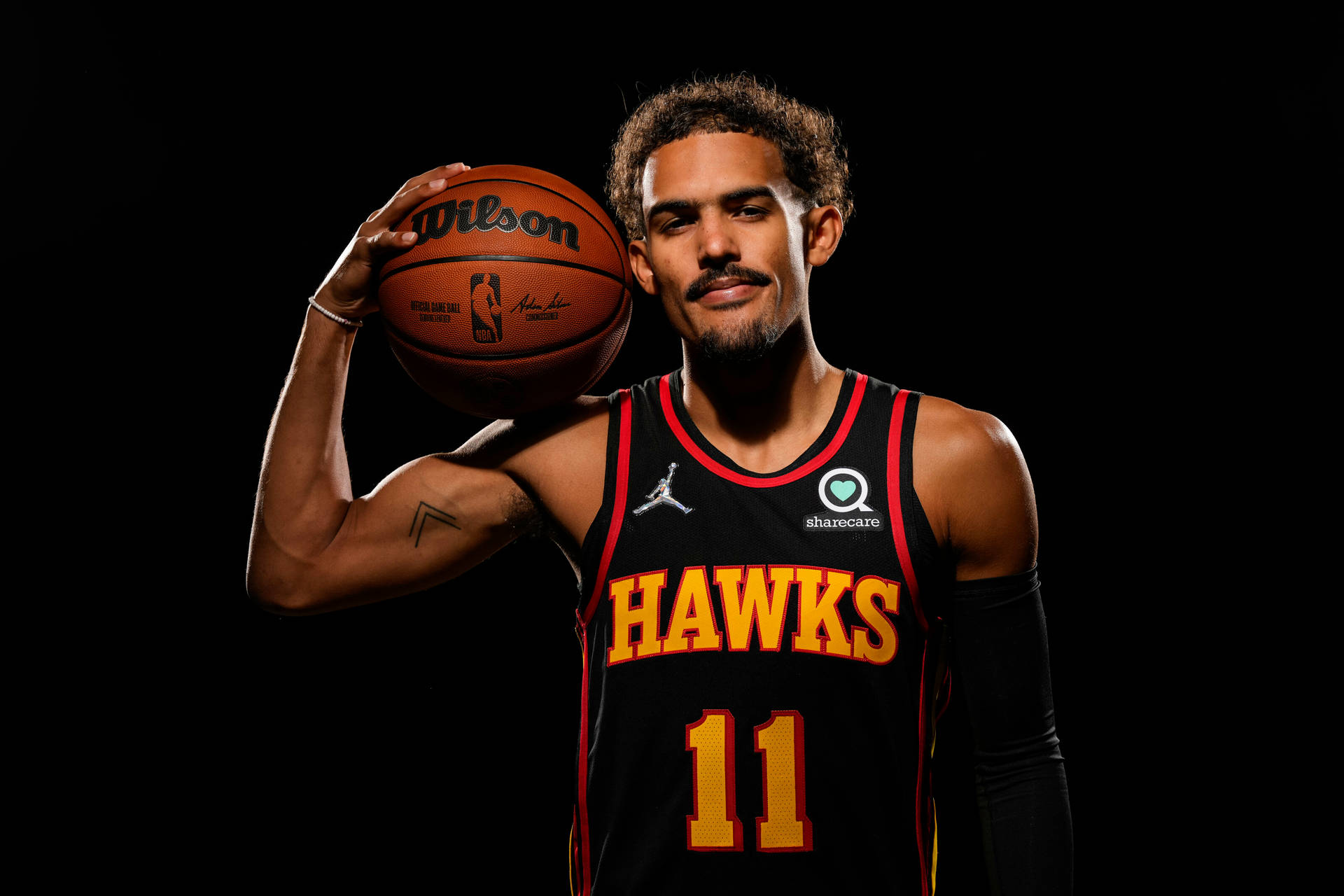 Trae Young Hawks Point Guard Wallpaper