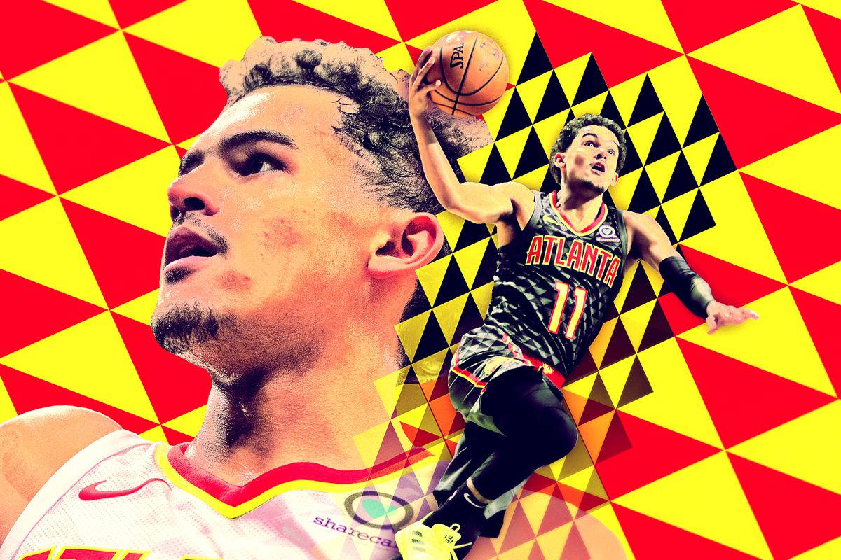 Trae Young Triangle Mural Art Wallpaper