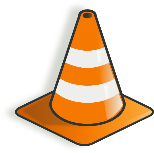 Traffic Cone Vector Illustration PNG
