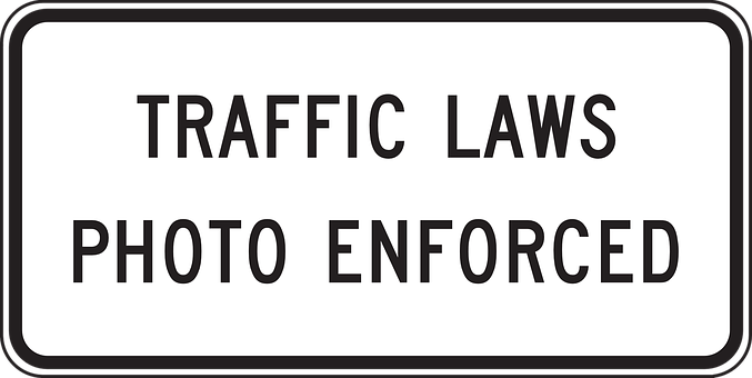 Traffic Laws Photo Enforced Sign PNG
