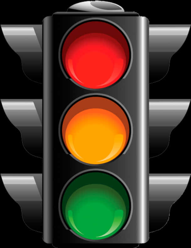 Traffic Light Red Signal Illustration PNG