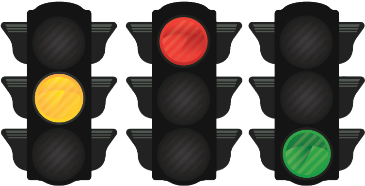 Traffic Light Signals Illustration PNG