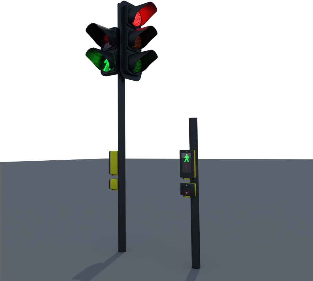 Traffic Lightand Pedestrian Signal PNG