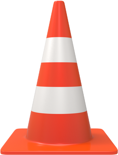 Traffic Safety Cone Isolated PNG