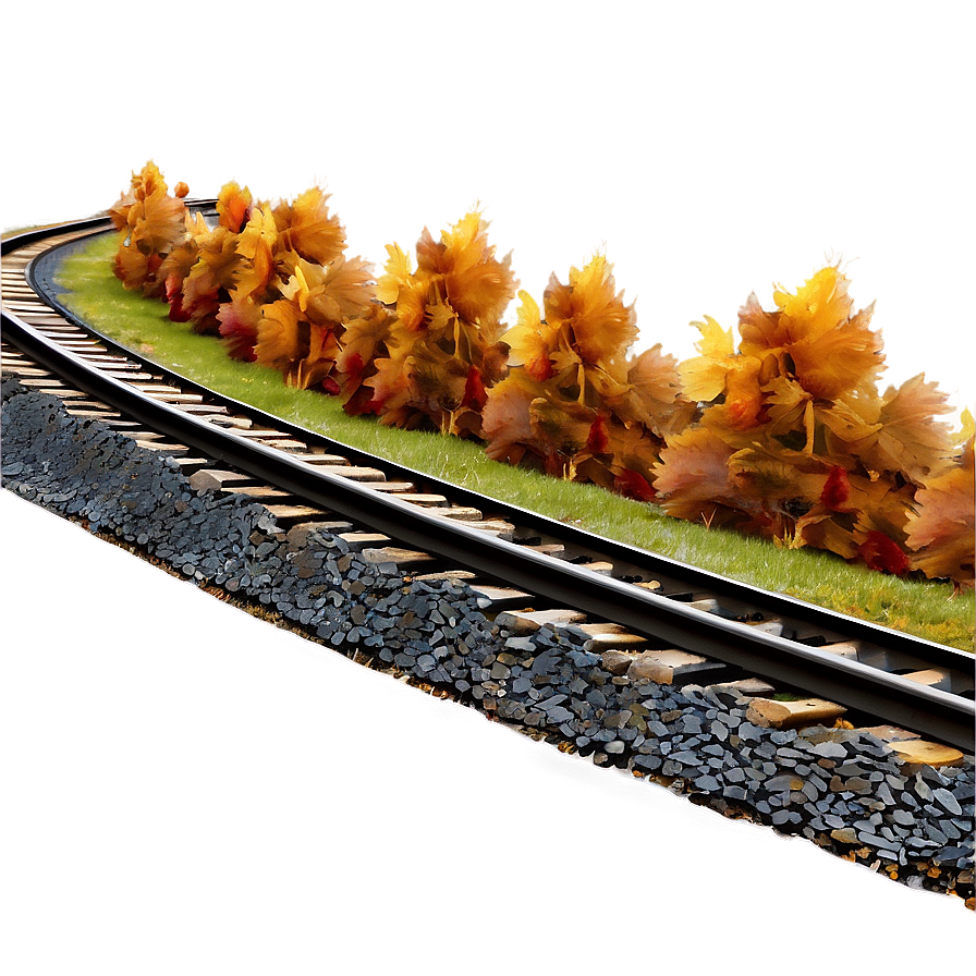 Train Track In Autumn Png 06212024 PNG