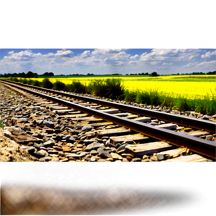 Train Track Through Fields Png Joh66 PNG