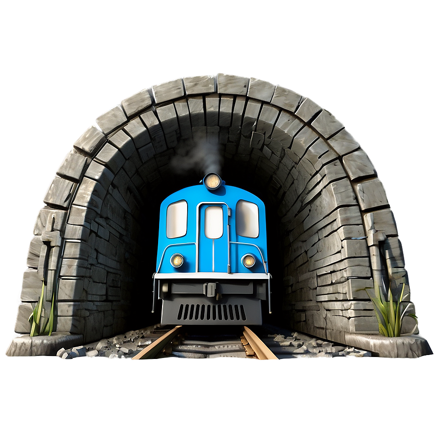 Train Track Through Tunnel Png 06212024 PNG