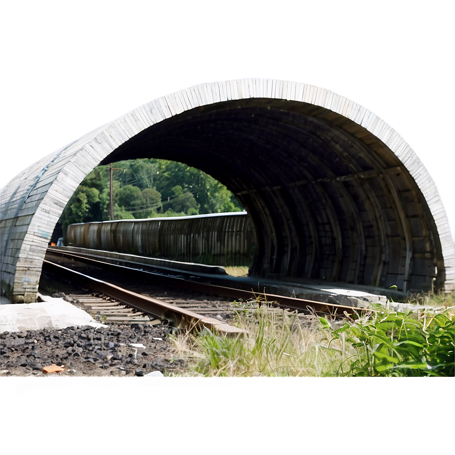 Train Track Through Tunnel Png Qch PNG