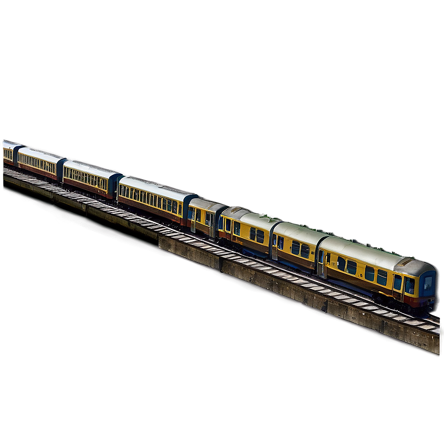 Train Track Through Village Png 06212024 PNG