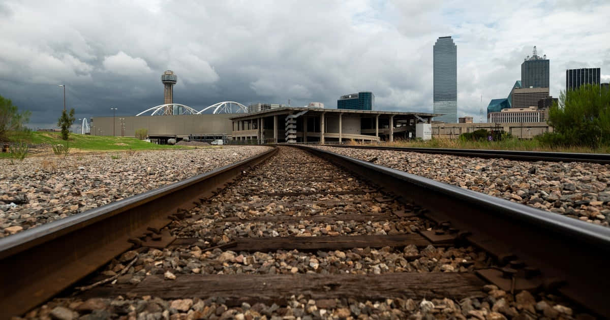 Immaginedei Binari Del Treno Ad Alta Velocità Tra Dallas E Houston.