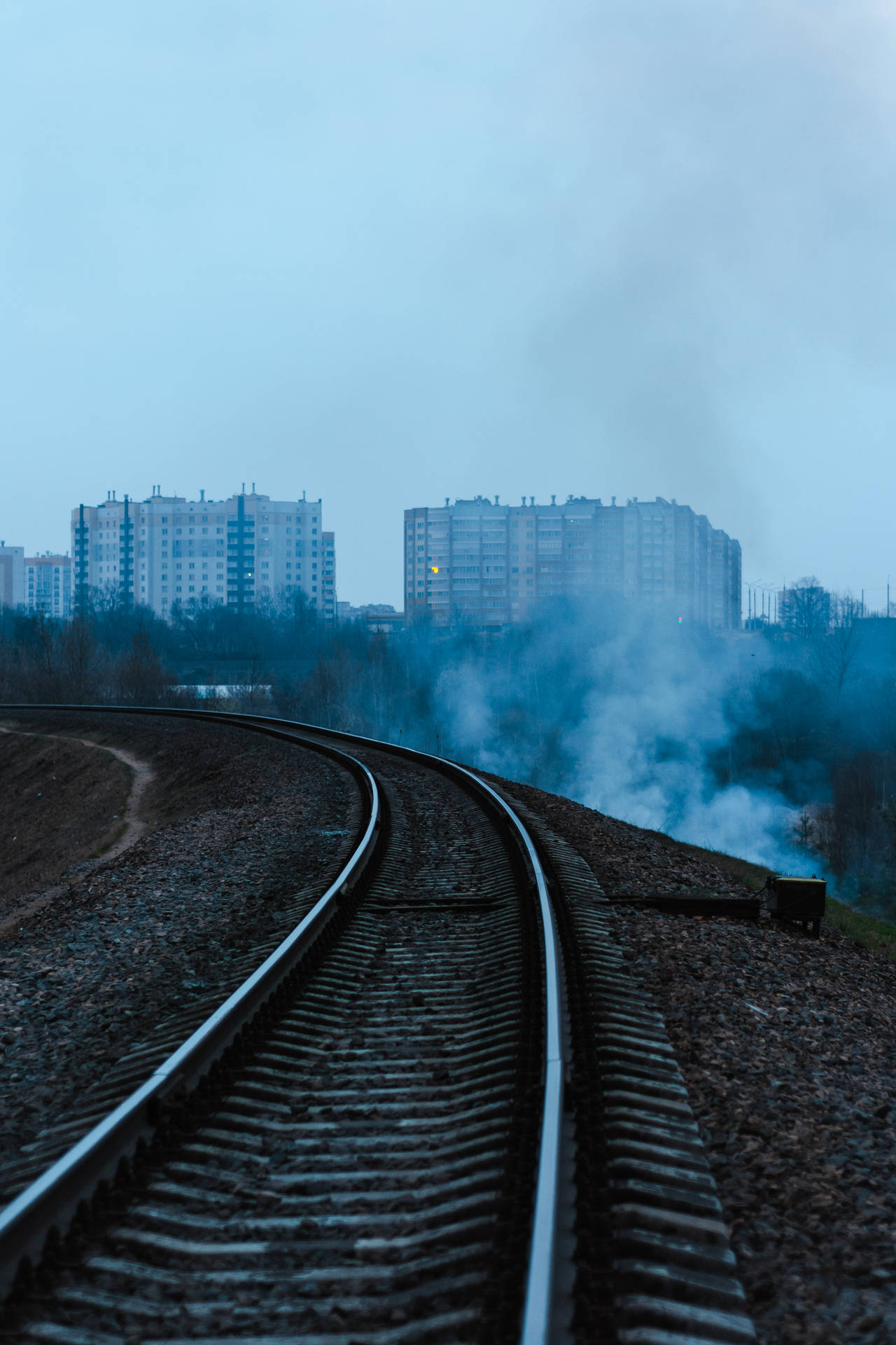 Train Tracks Smoke Hd Wallpaper