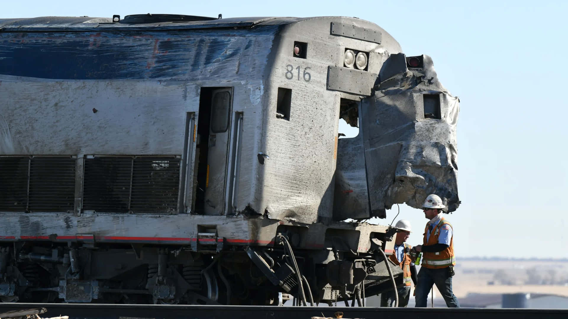 Scène D'enquête Sur Un Accident De Train Fond d'écran