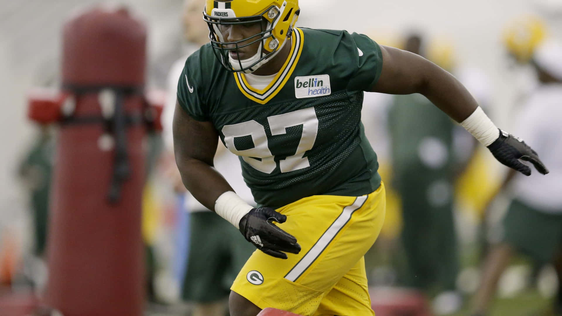 Träninggreen Bay Packers Kenny Clark. (note: Swedish Language Does Not Have Articles Like 