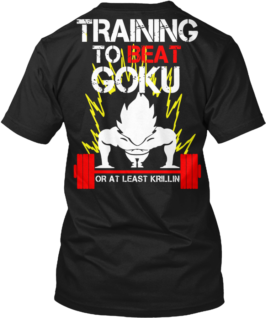Trainingto Beat Goku Funny Anime T Shirt PNG