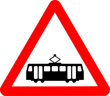 Tram Warning Sign PNG