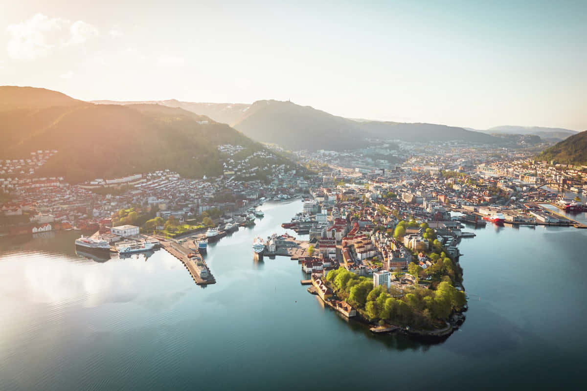 Tranquil Evening In Bergen, Norway Wallpaper