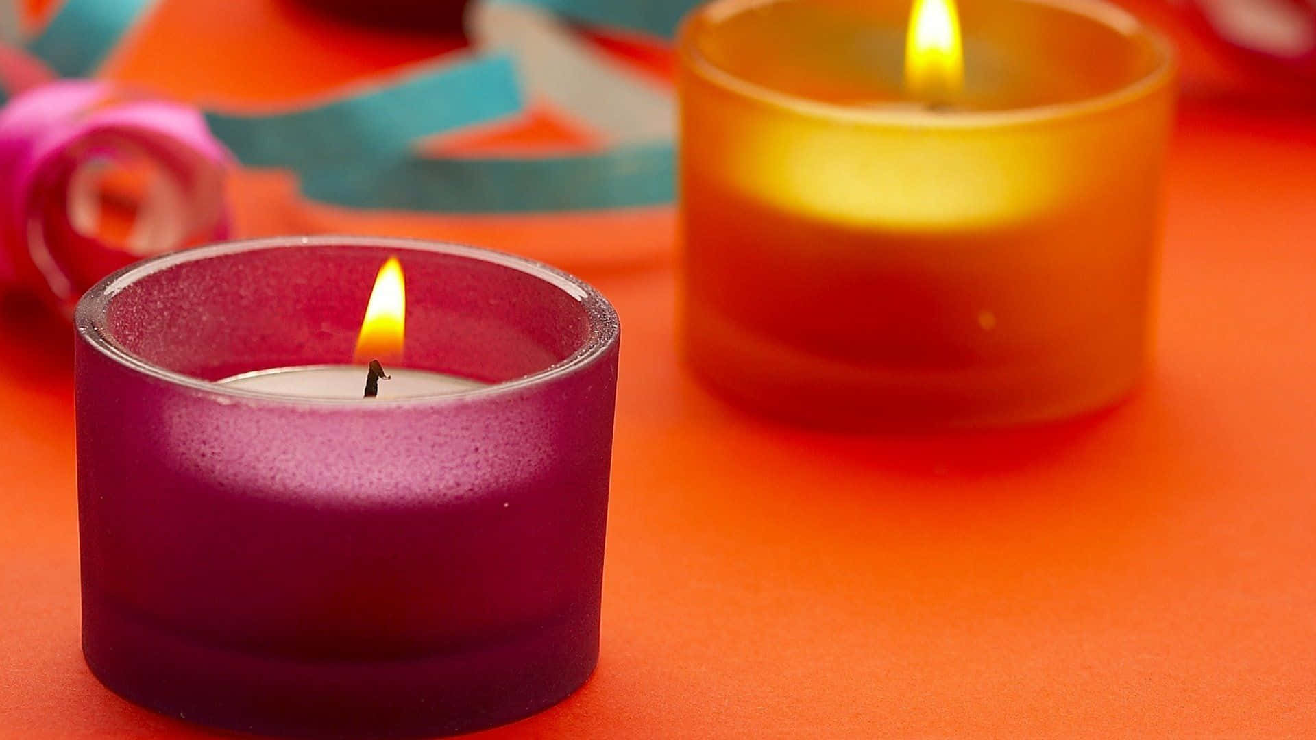 Tranquil Flame Meditation - A Candlelight Still Life Wallpaper