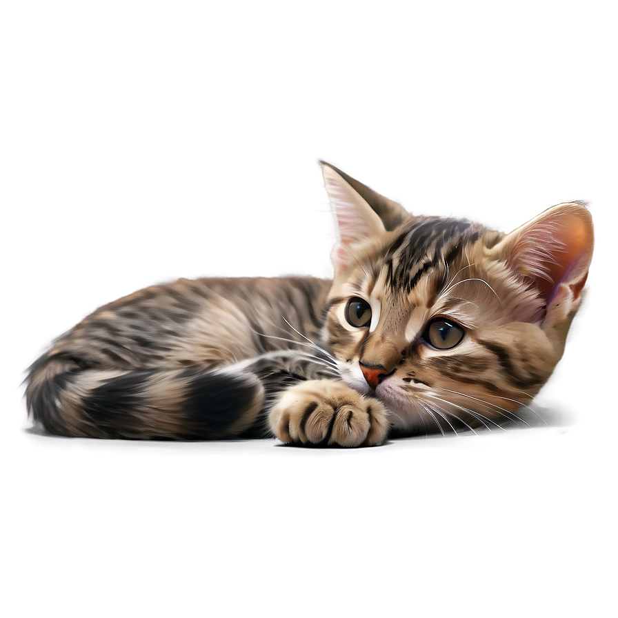 Tranquil Kitten Rest Png 06242024 PNG