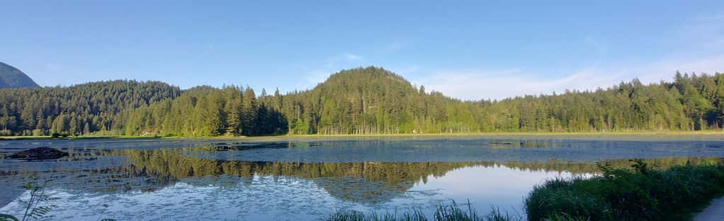 Tranquil Lake Panorama Coquitlam Wallpaper