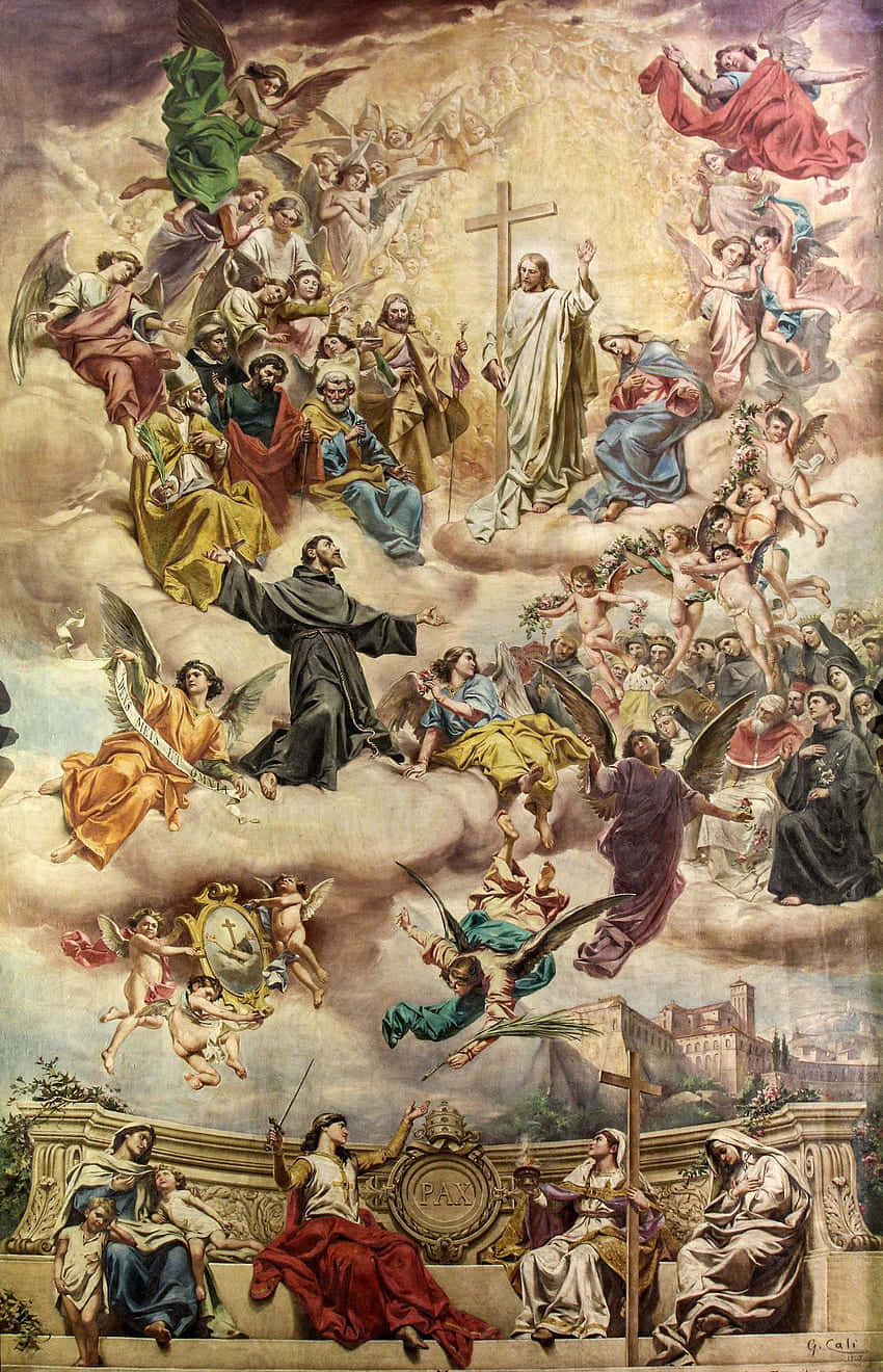 Tranquil Prayer Inspiring Christian Art Wallpaper