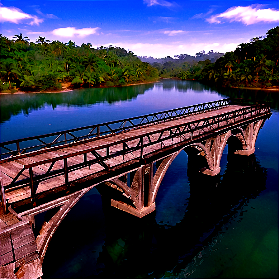 Tranquil River Bridge Png Gbg58 PNG