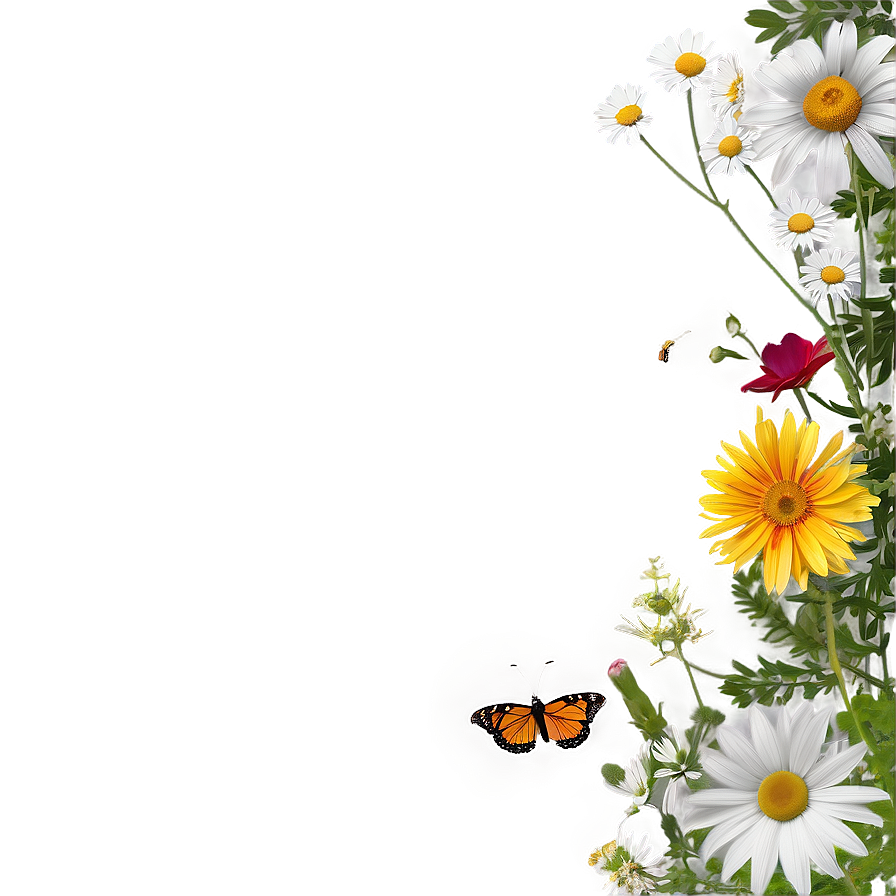 Tranquil Wildflower Vista Png Ada PNG