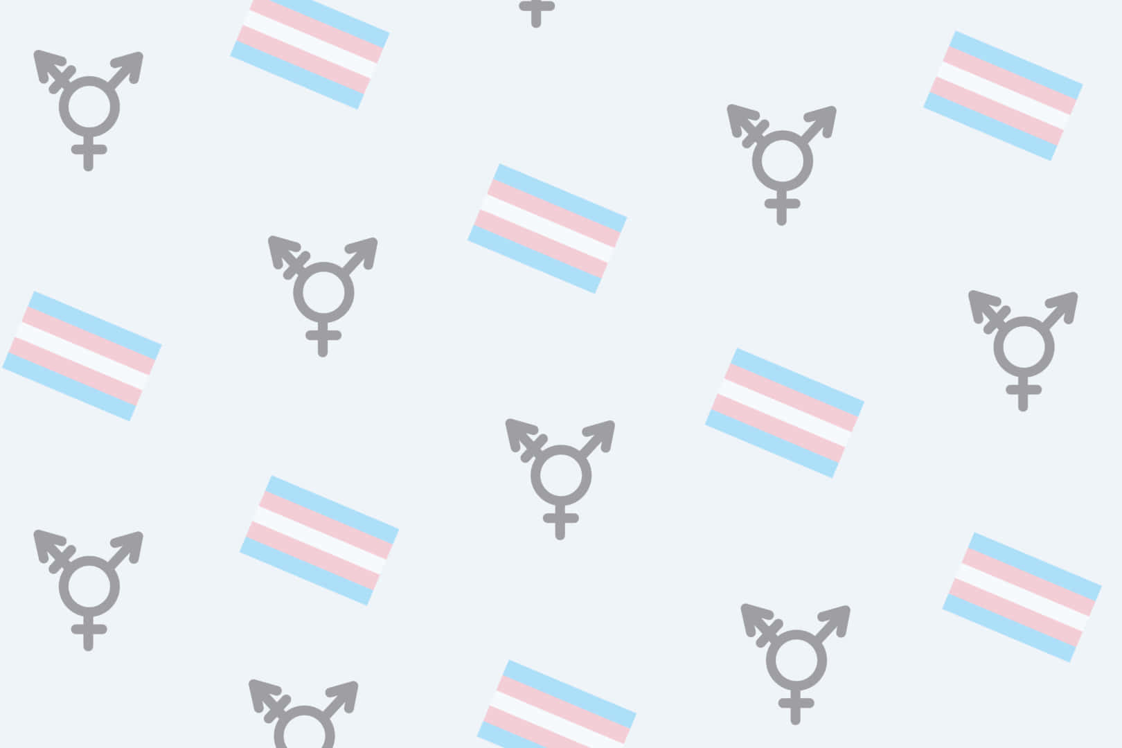 Trans Symbol And Flag In Pattern Wallpaper
