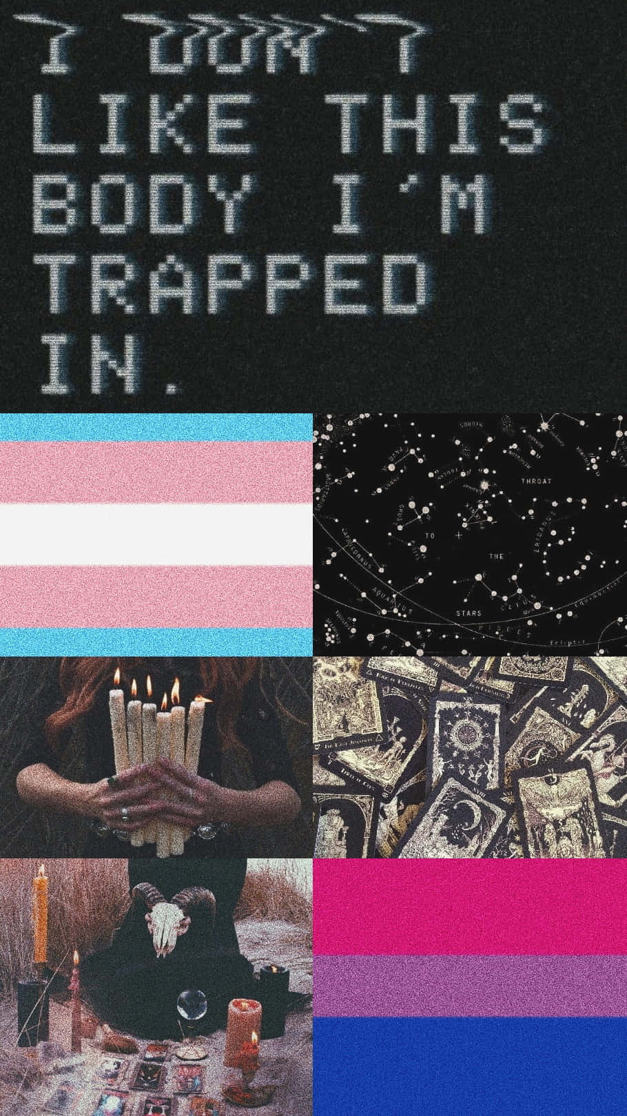 Trans And Witchcraft Aesthetic Collage Wallpaper