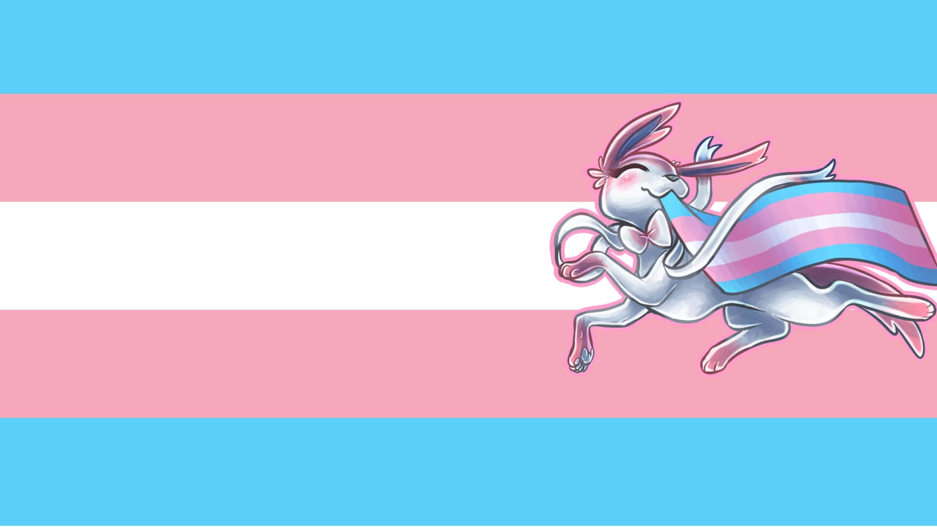 Pokémon Sylveon And Trans Flag Wallpaper