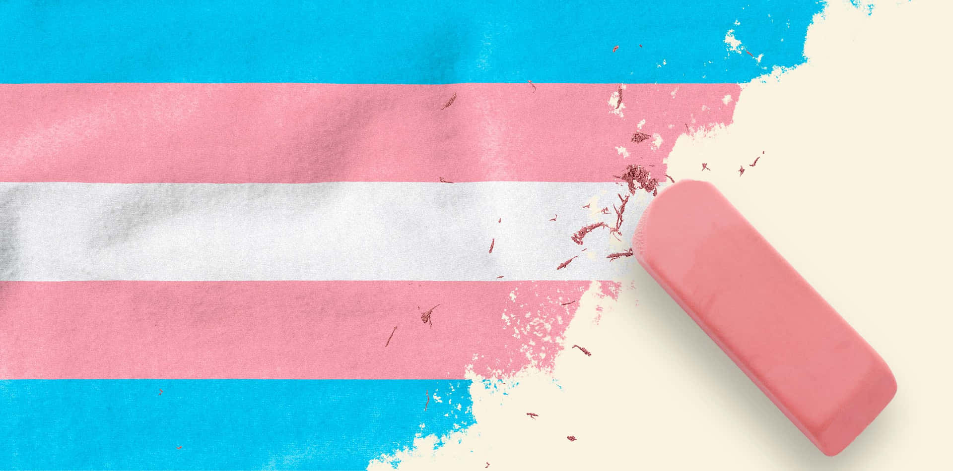 Transgender Flag With A Paint Brush Wallpaper