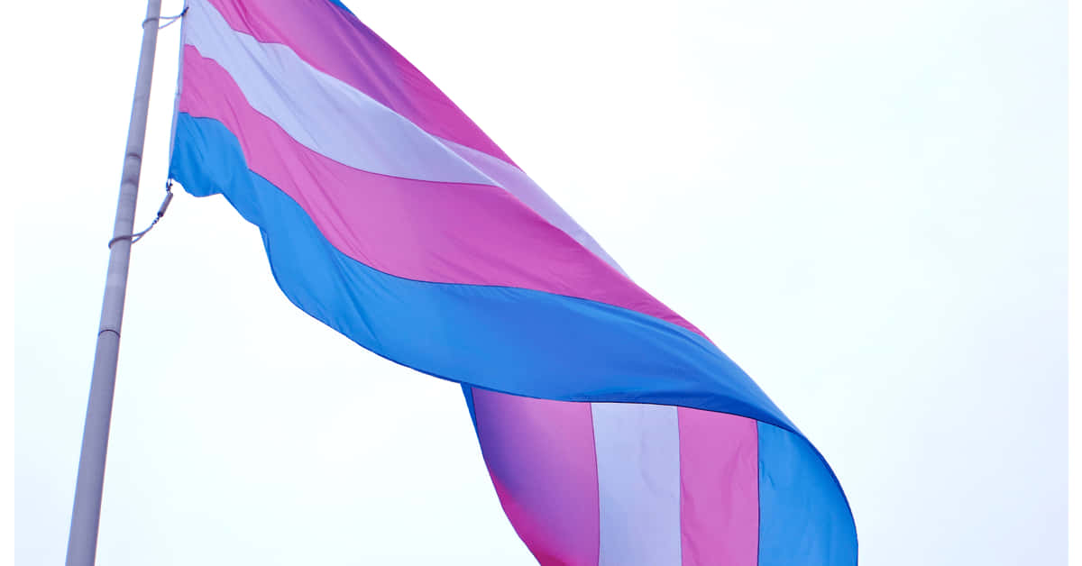 A Transgender Flag Flying In The Sky Wallpaper