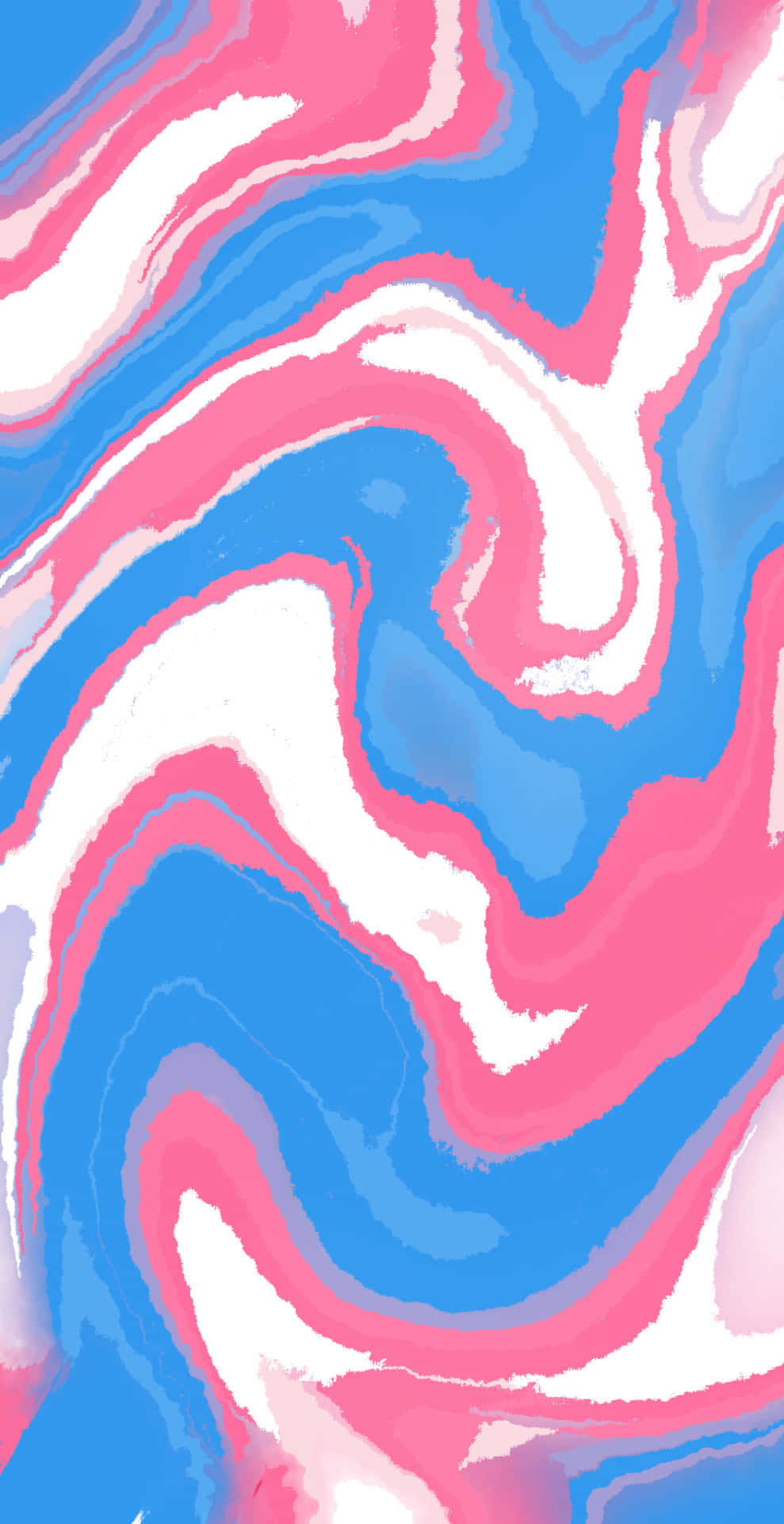 Einrosa- Und Blau-gewelltes Muster Auf Einem Blauen Hintergrund. Wallpaper