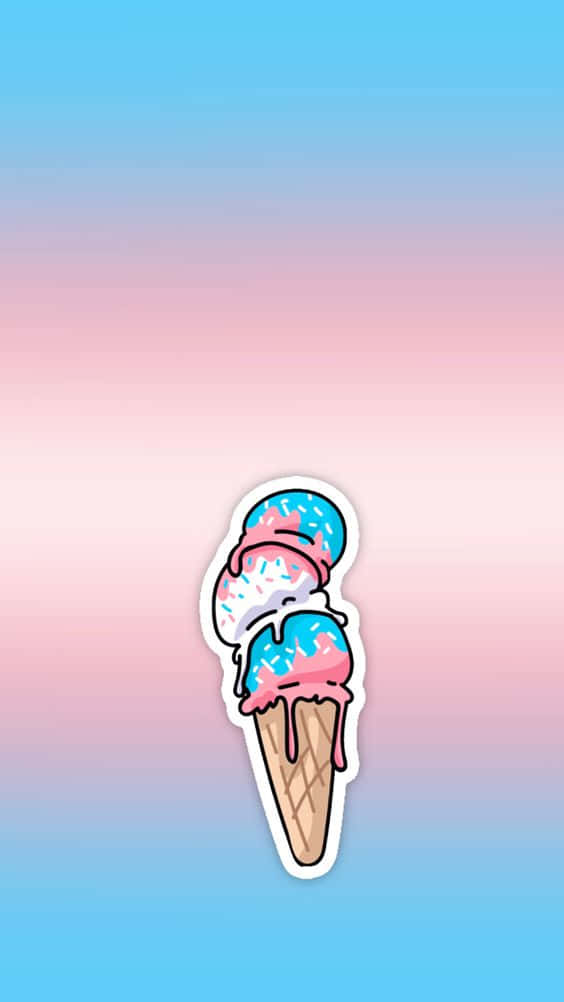 Baby Blue And Soft Pink Trans Phone Wallpaper
