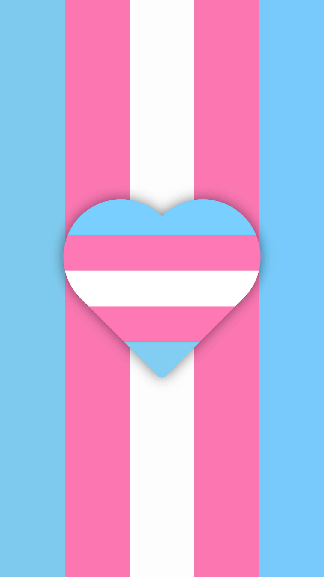 Transgender Heart Symbol On Blue Background Wallpaper