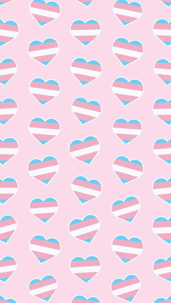 Group of Hearts Trans Phone Wallpaper