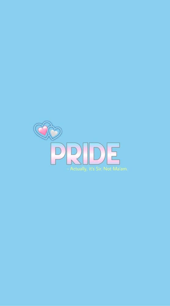 Logoet for stolthed på en blå baggrund Wallpaper