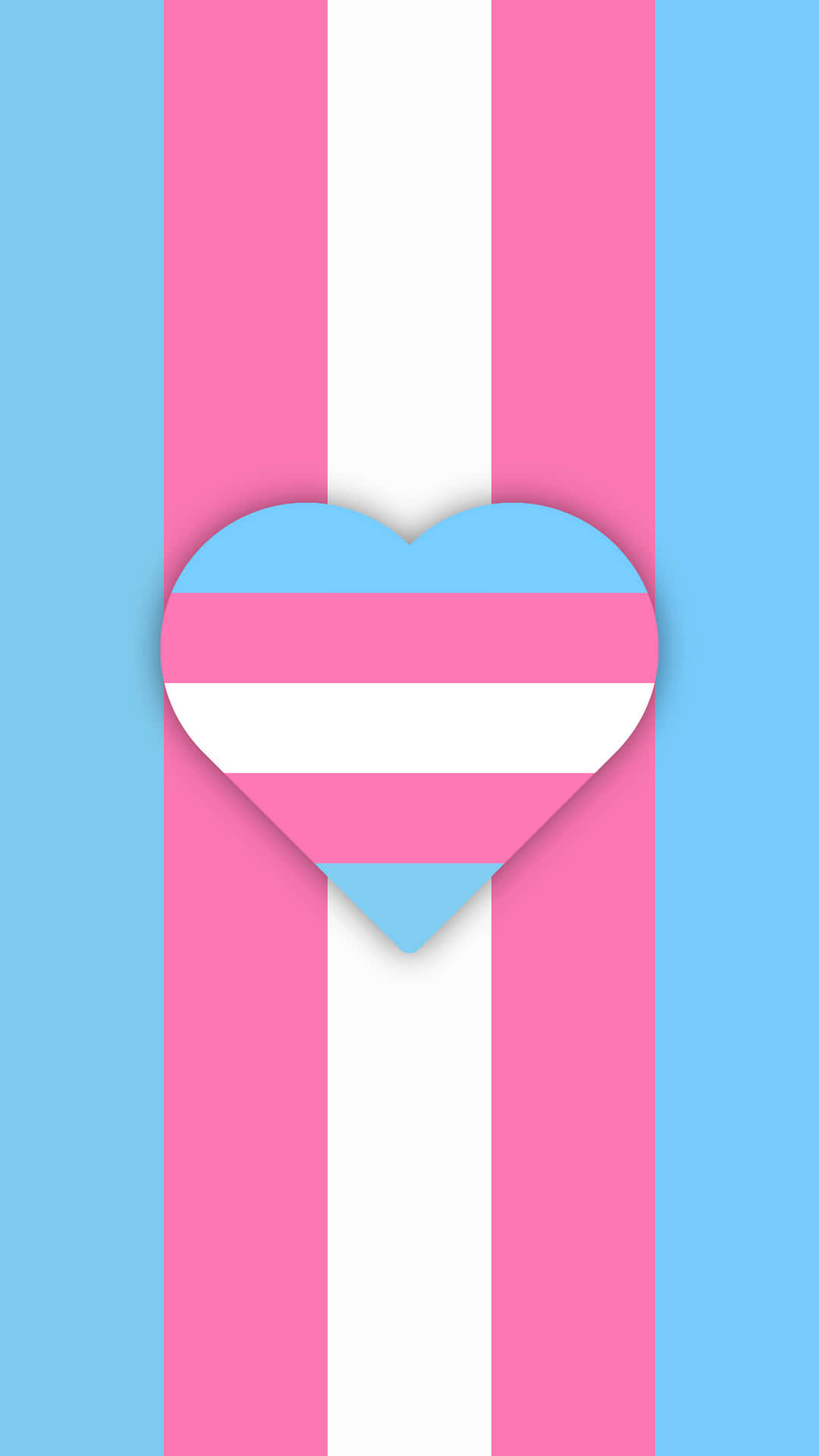 Símbolodel Corazón Transgénero Sobre Fondo Azul Fondo de pantalla
