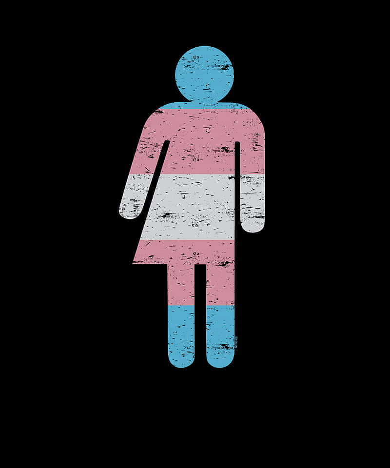 A Transgender Symbol On A Black Background Wallpaper