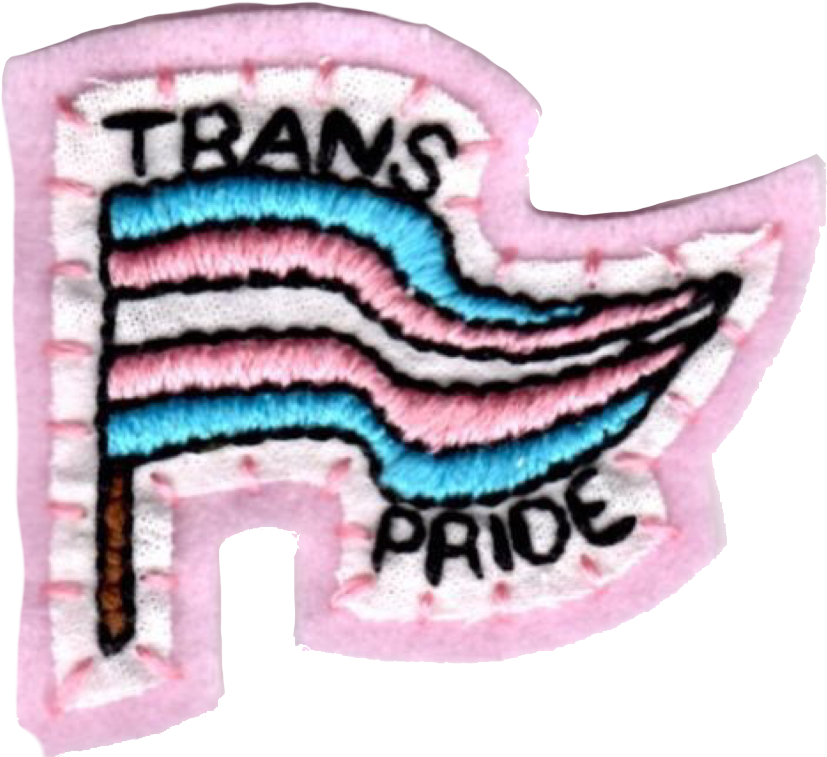 Trans Pride Flag Patch PNG