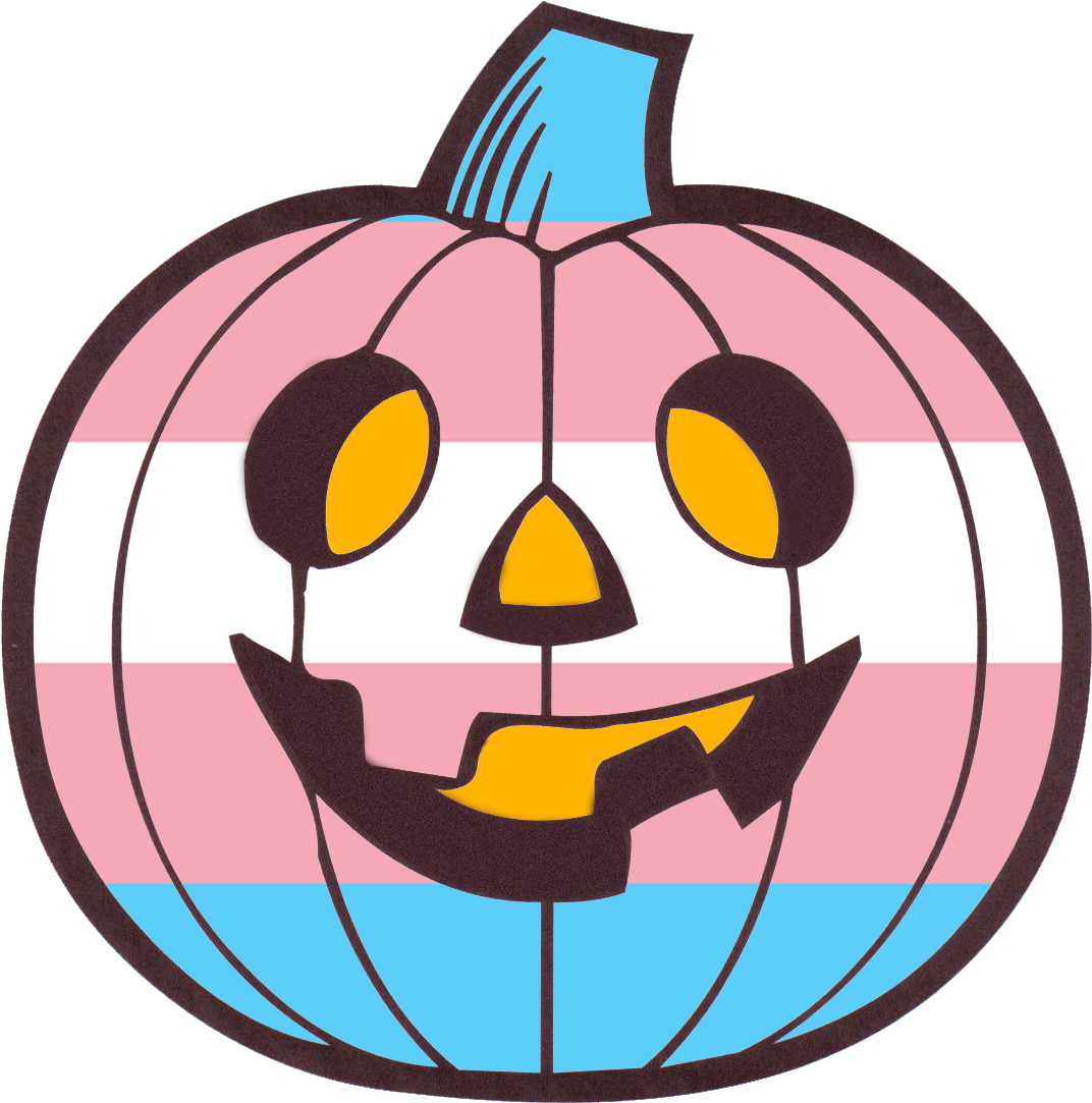 Trans Pride Pumpkin Icon PNG