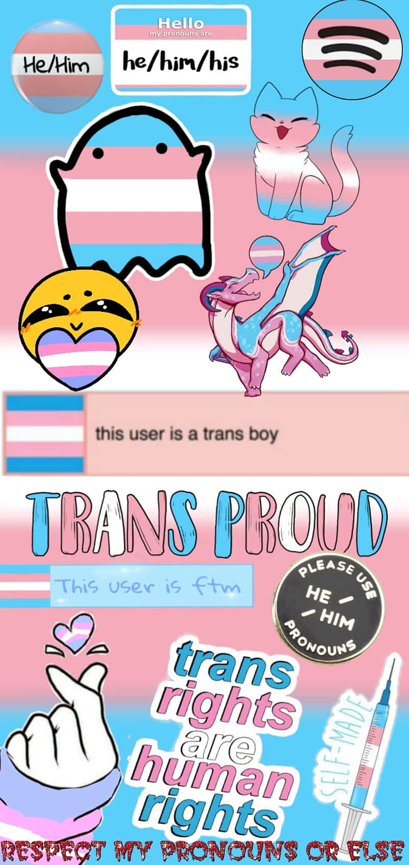 Pegatinasde Orgullo Trans Por Sassy_sassy Fondo de pantalla