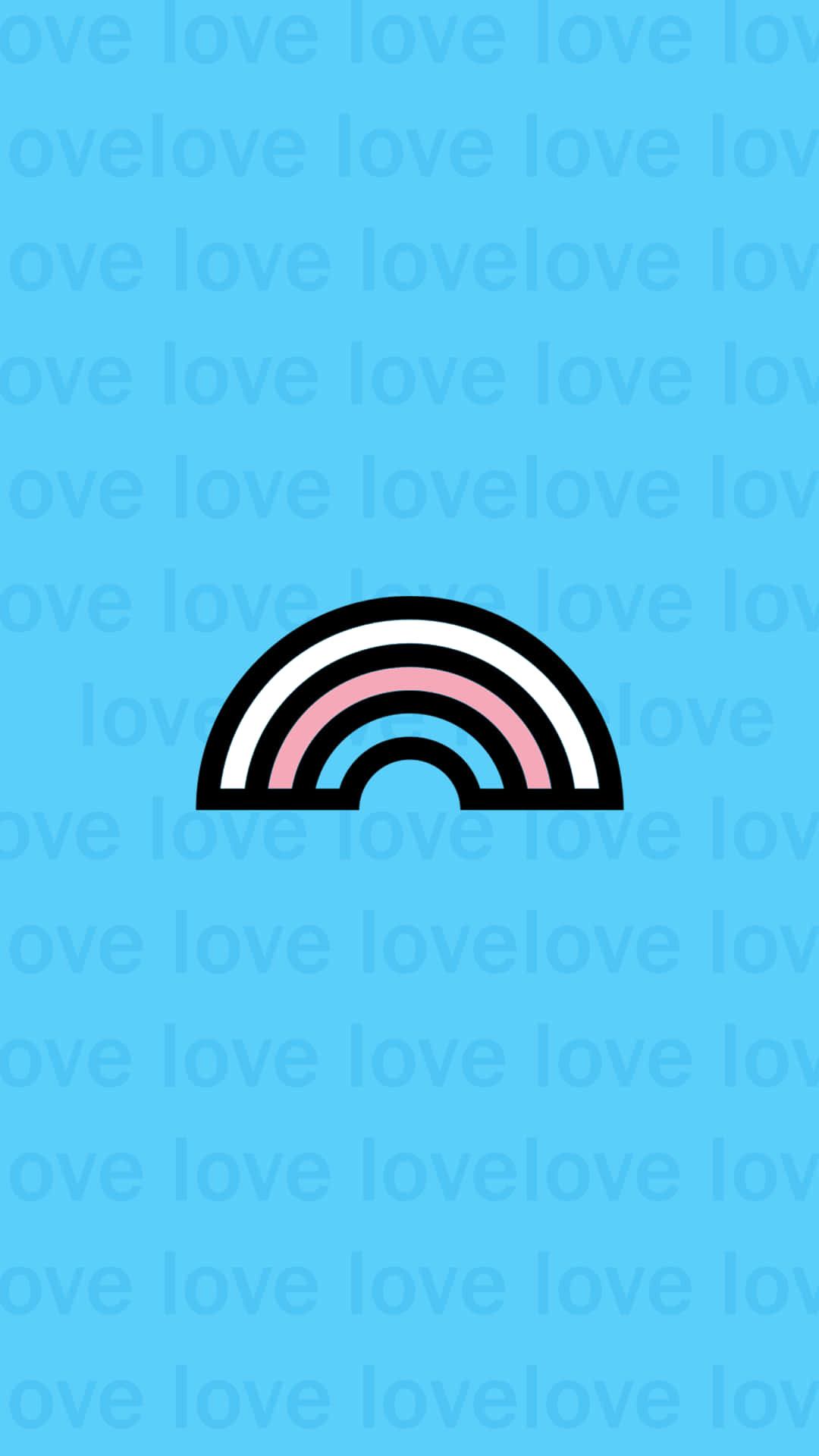 Elsk elsk elsk - regnbue sticker Wallpaper