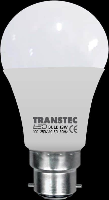Trans Tec L E D Light Bulb13 W PNG