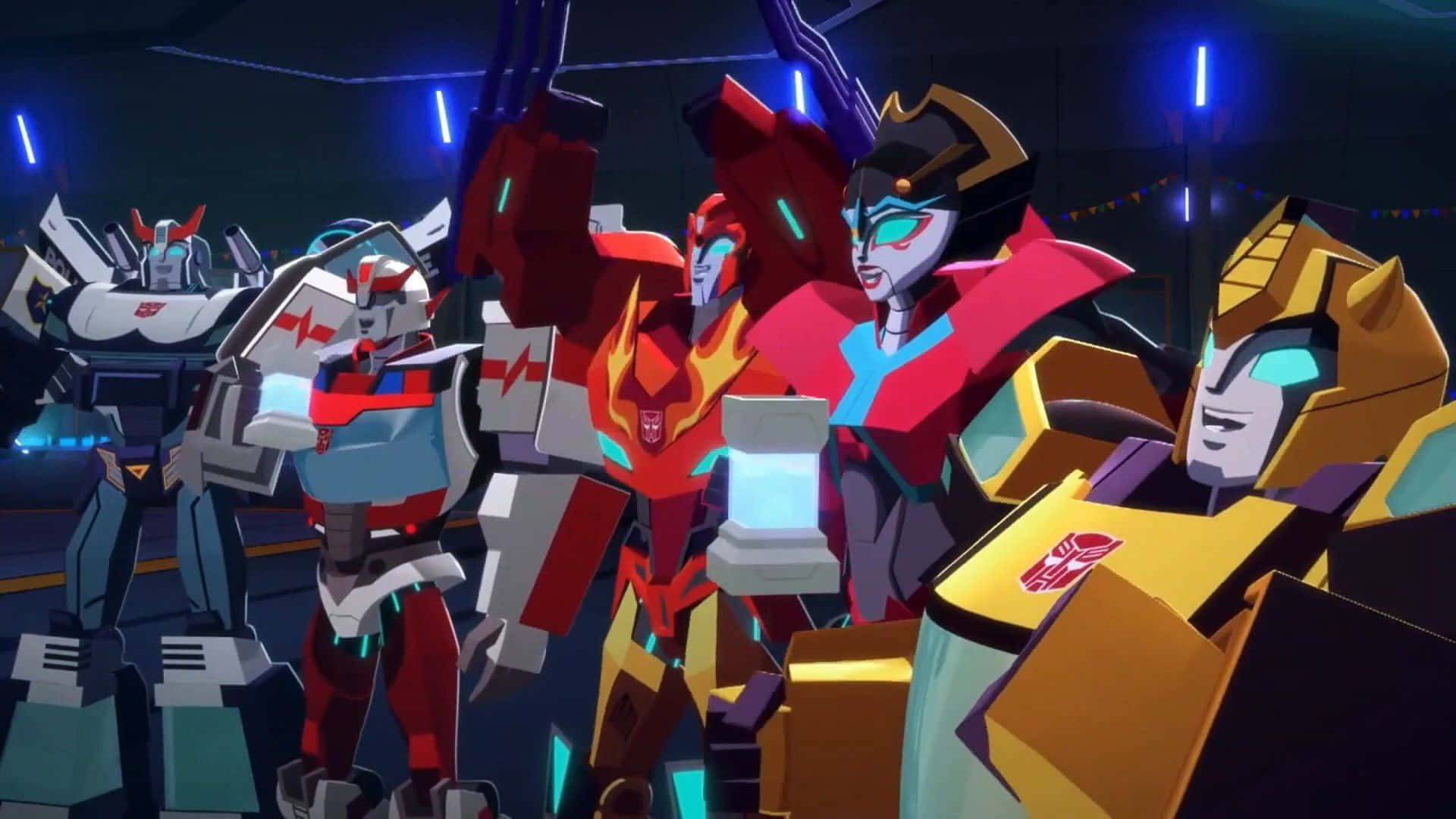 Transformers Cyberverse Laughing Wallpaper