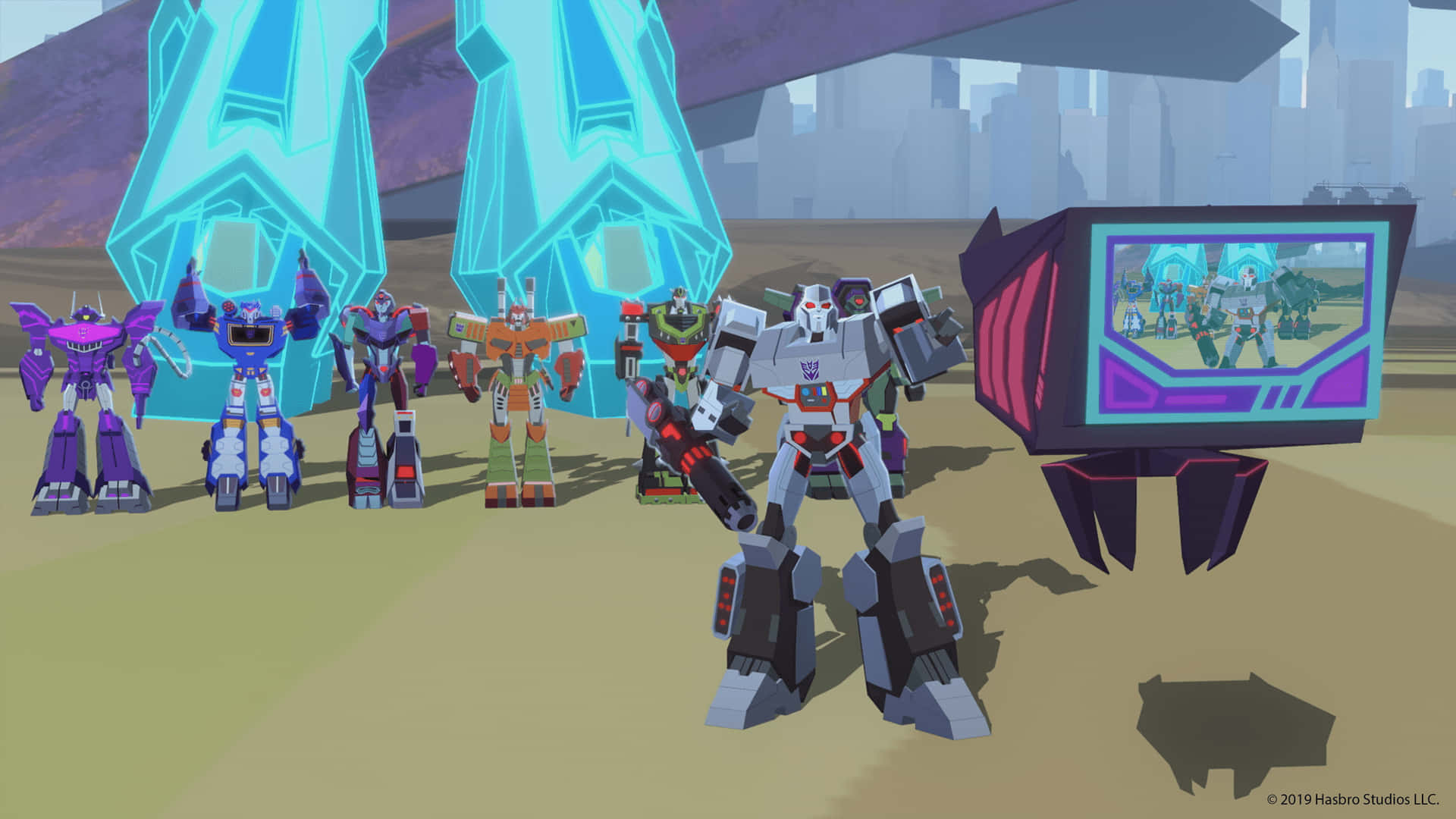 Transformerscyberverse Selfie - Autobots En Acción Fondo de pantalla