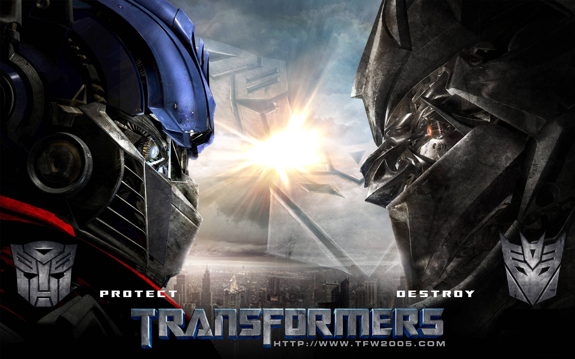 Transformers Optimus and Megatron Wallpaper
