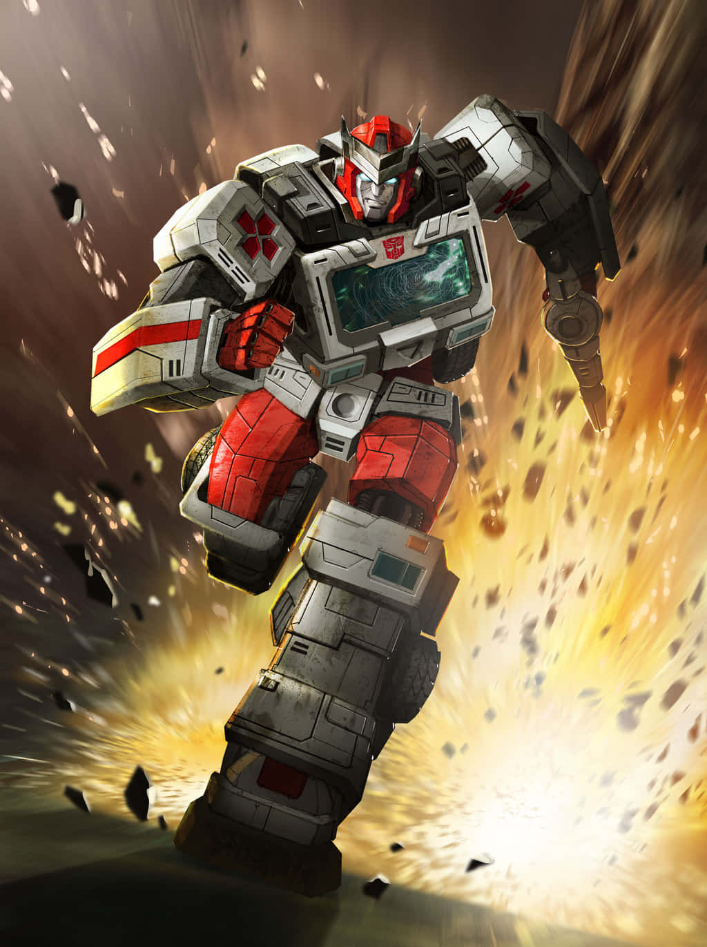 •optimus Prime Leder Autobotarna I Kampen Mot Decepticons.