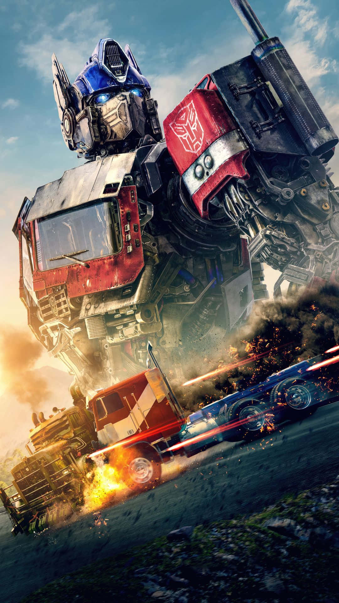 Transformers Rise Of The Beasts Action Scene Wallpaper